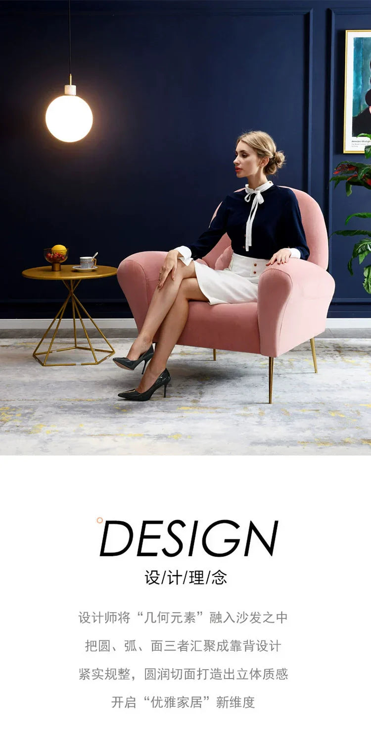 Modern High Back Single Sofa Chair - Image 3